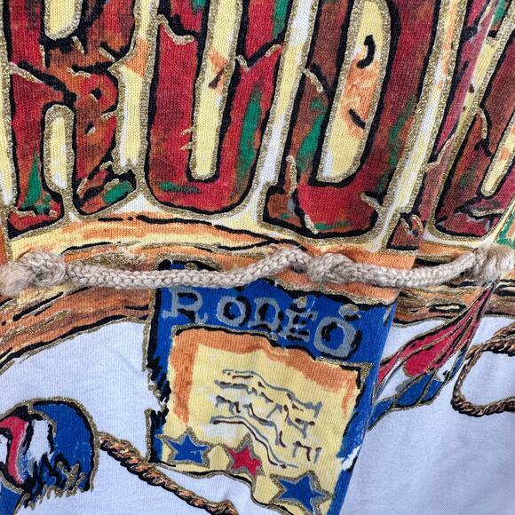 Boutique VTG Western Rodeo Shirt with Real Rope Detail Size Medium - Picture 5 of 11
